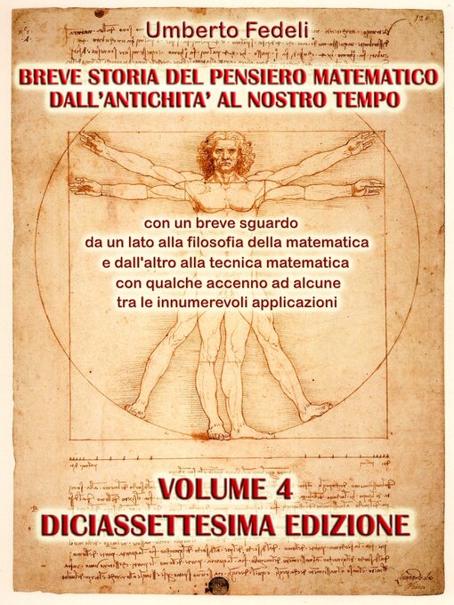 Title details for BREVE STORIA DEL PENSIERO MATEMATICO DALL'ANTICHITA' AL NOSTRO TEMPO by Umberto Fedeli - Available